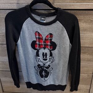 Disney Women's Minnie Mouse Sweater - Black and Gray